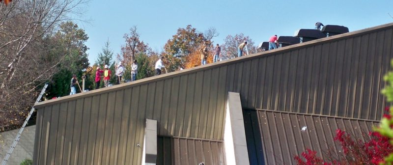 Fall monitors on roof